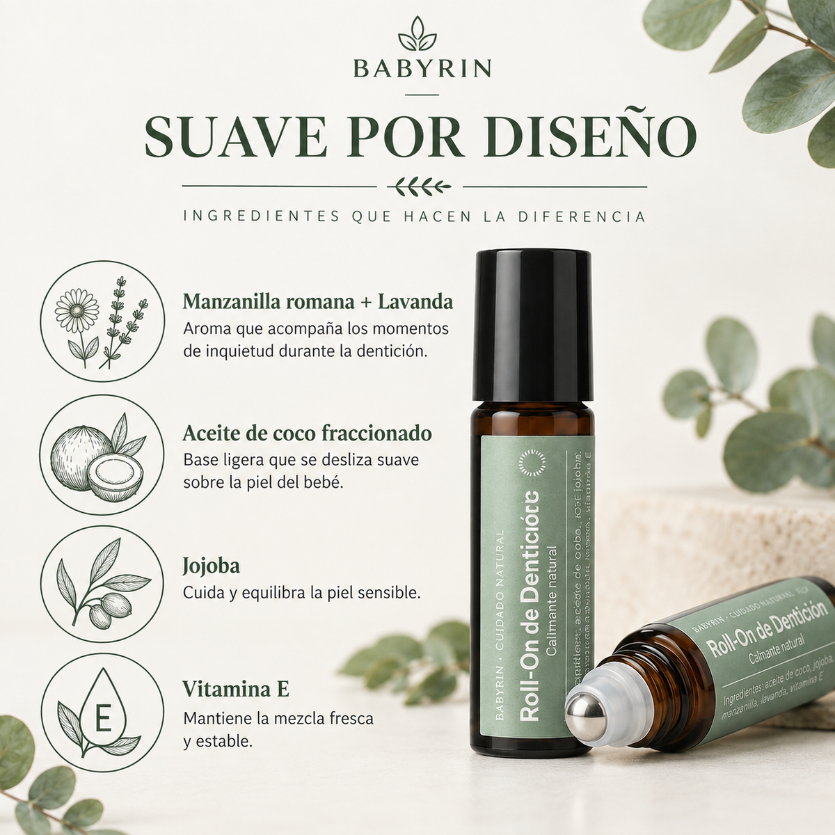 Babyrin™ Roll-On de Aceites Naturales Para La Dentición
